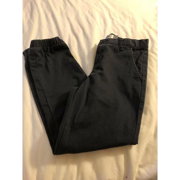 OLD NAVY boys size 10 Regular Navy Blue chino Khaki Joggers - Picture 1 of 2